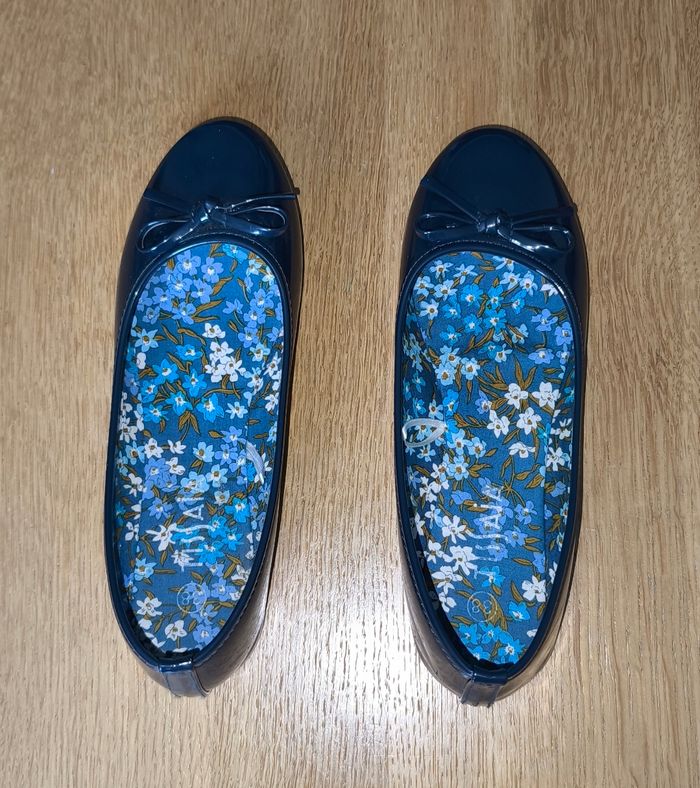 🌸 Ballerines vernis - Marine - Tissaia - P38 🌸 - photo numéro 2