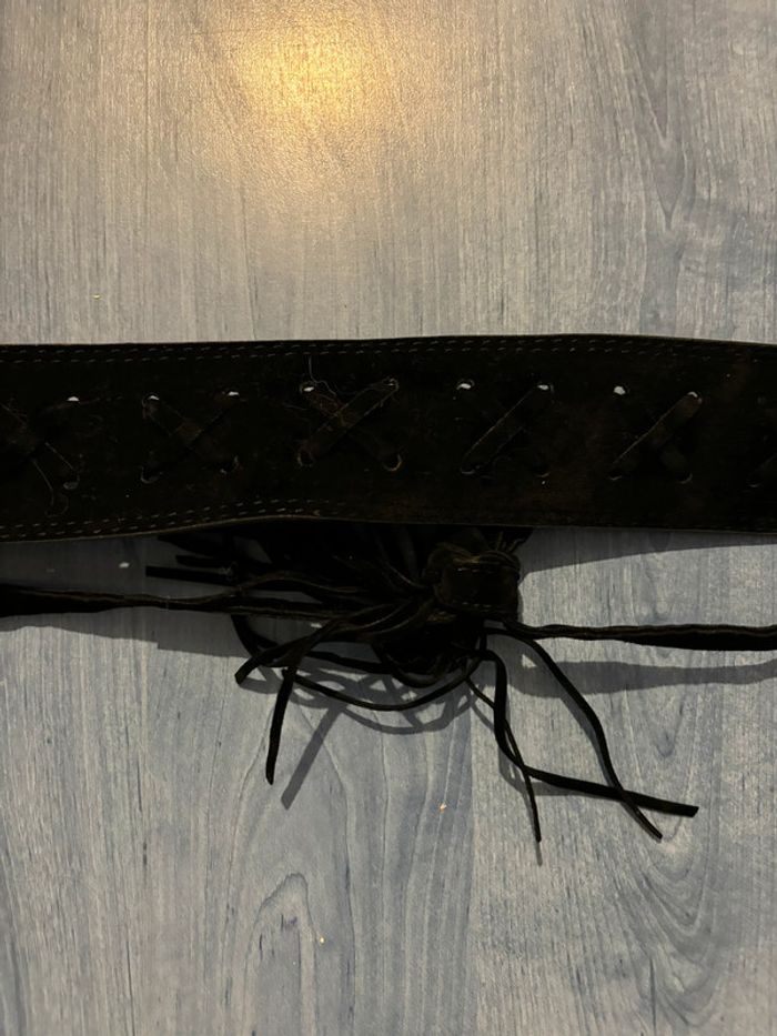 Ceinture en daim noire - photo numéro 2