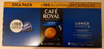 Neuve : Café Royal - lungo intensity 5 (lot de 100 caps)