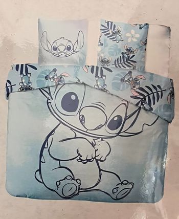 Parure de lit double (housse de couette + deux taies d'oreiller) - Stitch - Disney
