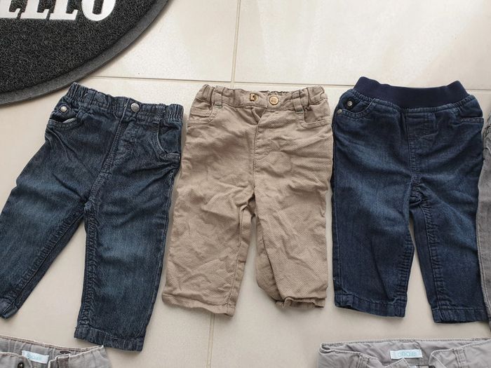 4 pantalons - jeans 6 mois comme neuf marque orchestra - photo numéro 4