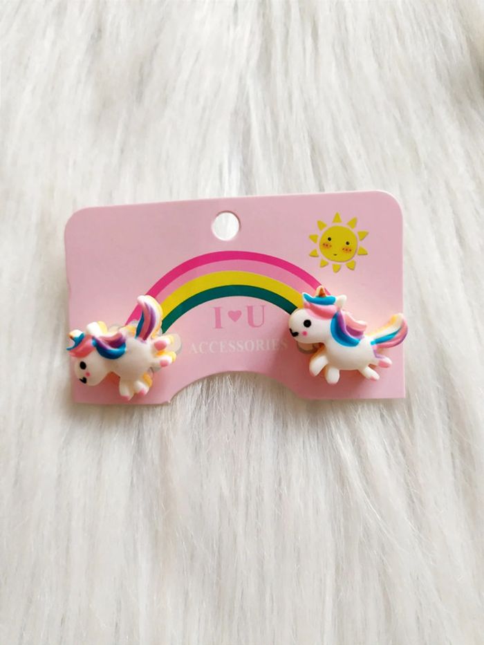 Boucles d'oreilles  fille 🦄 licorne