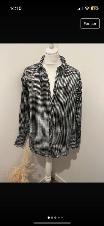 Chemisier à motifs pied de poule Maje S