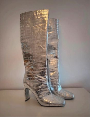bottes argentées zara