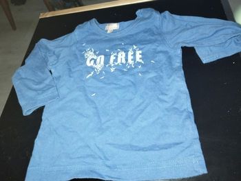 Tee shirt bleu 12 mois