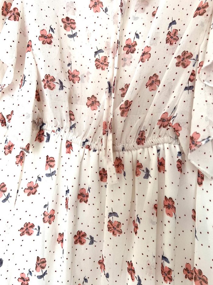 Robe volantée blanche à motifs cerisiers Corée du Sud neuve - photo numéro 7