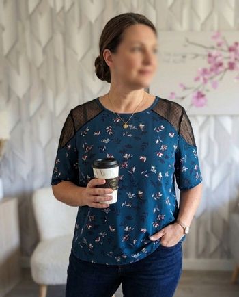 Blouse fluide fleurie Gémo taille 44