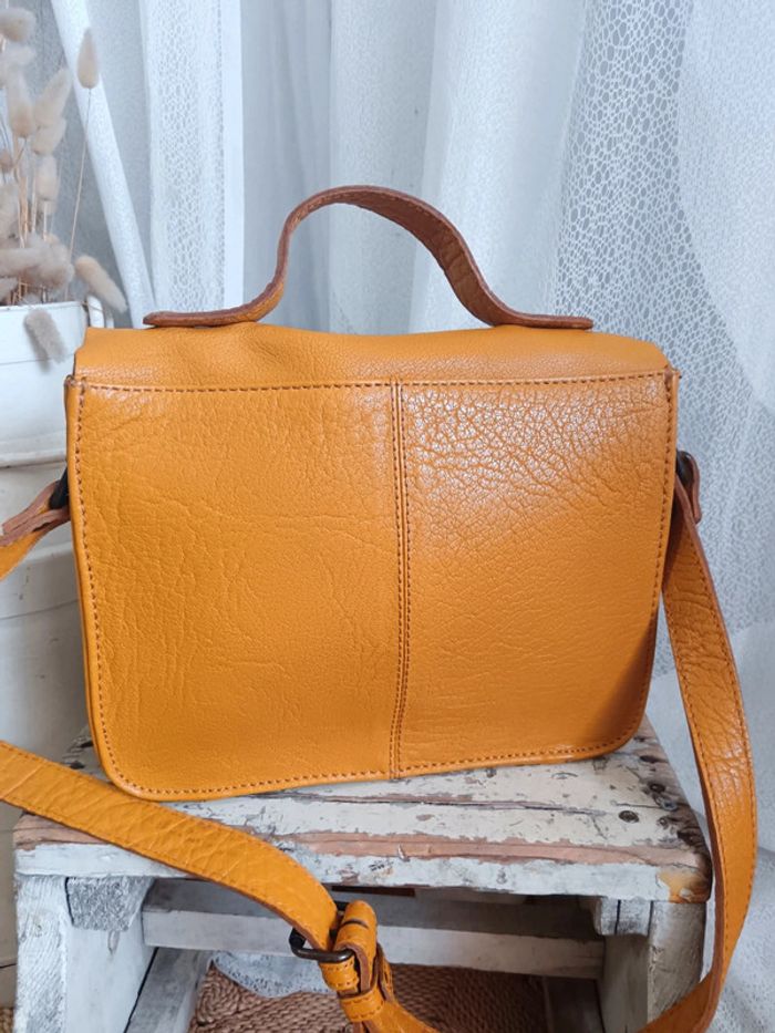 Paul Marius | Sac cartable mademoiselle Georges | safran argenté - photo numéro 3