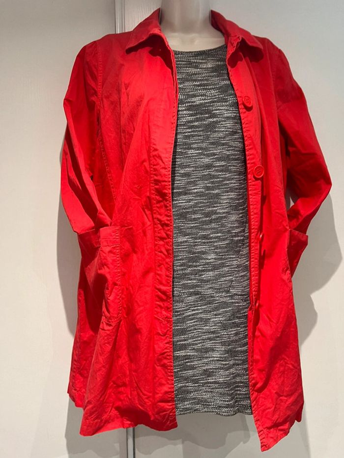 Nice things trench coat sans capuche Rouge taille S - photo numéro 5