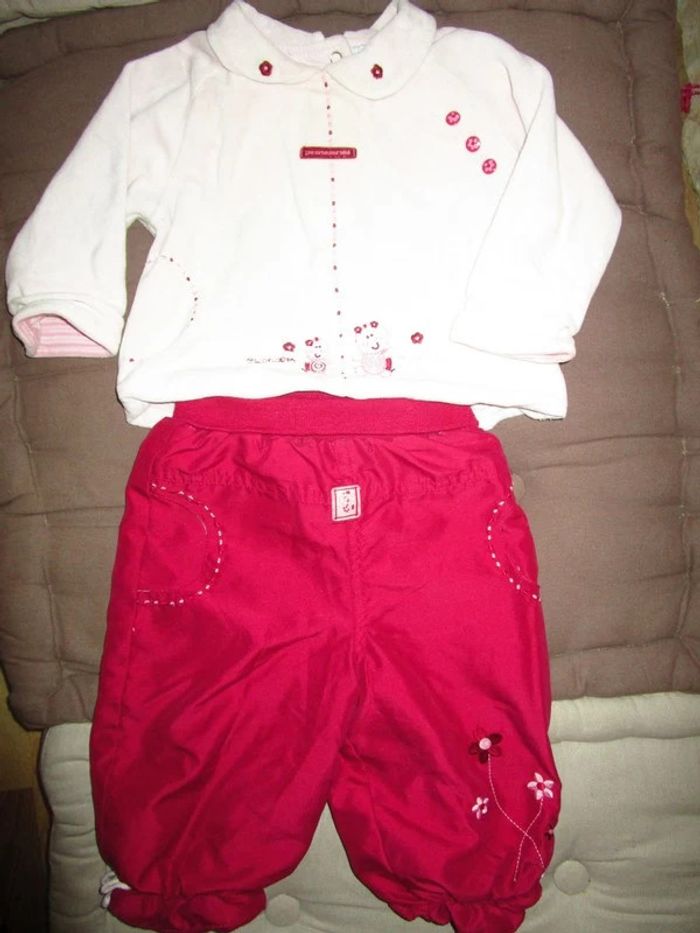 Ensemble très chaud haut + pantalon 12 mois
