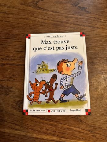Livre Max trouve que c’est pas juste