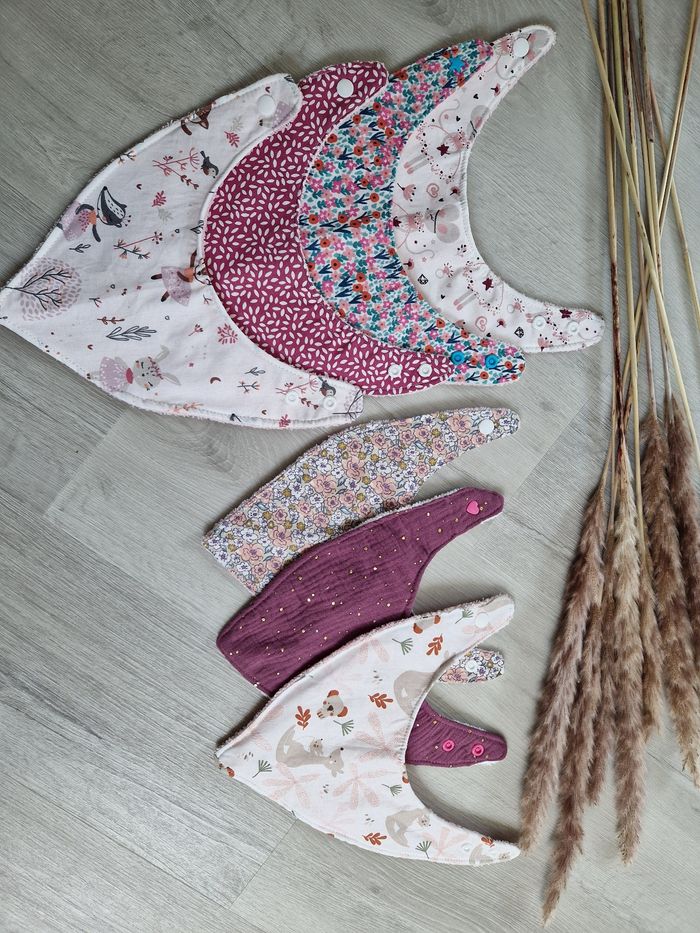 Lot de 7 Bavoirs Bandana - photo numéro 2