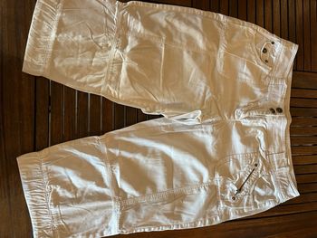 Pantacourt blanc femme
