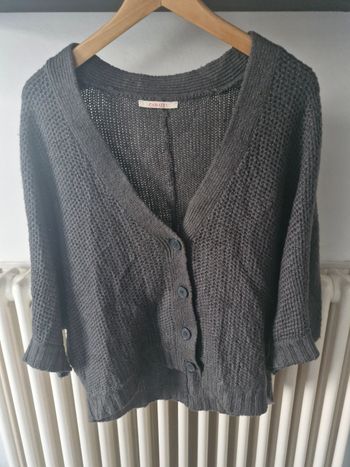Cardigan gris Manches chauve-souris