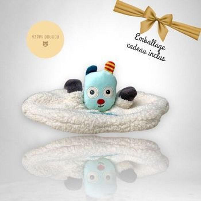 Peluche Doudou Lapin rond plat Pommette DP147