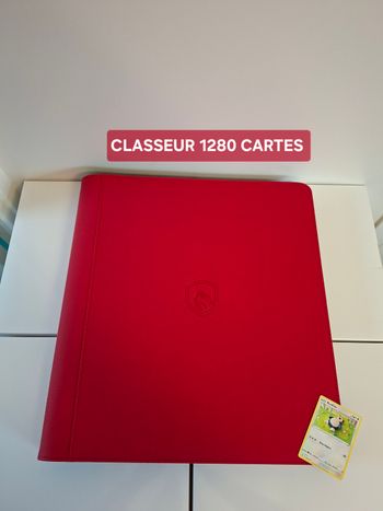 Classeur de rangement pour 1280 cartes Pokémon / lorcana TCG coloris rouge