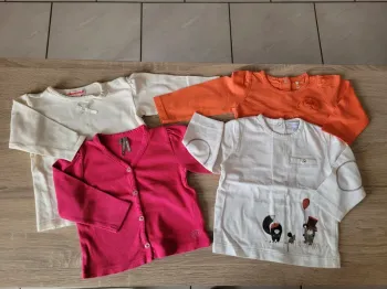 Lot de 5 tee-shirts fille en 9 mois