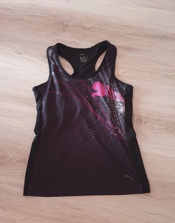 Débardeur de sport noir brassière intégrée Puma S