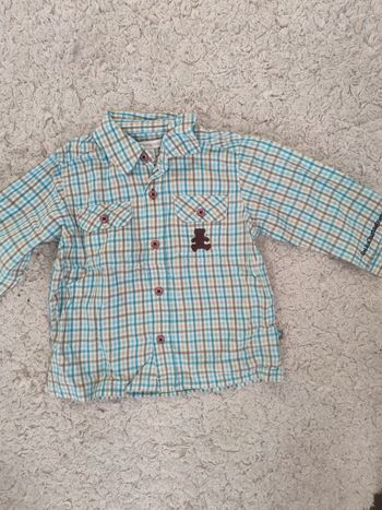 Chemise manches longues garçon 12 mois