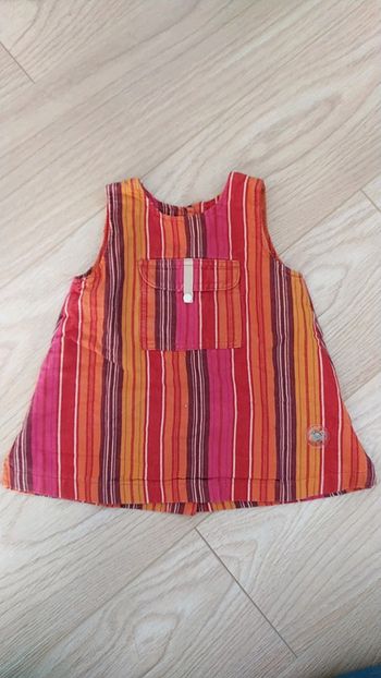 Robe orange rayé absorba 6 mois