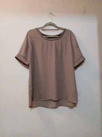T-shirt a rayures rose/noir " scotch&soda" taille M