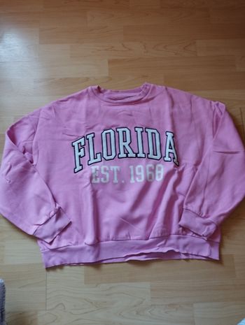 Sweat rose femme 