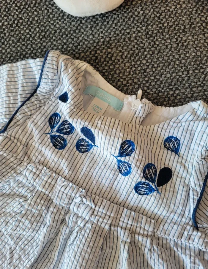 Robe habillée petite fille Obaibi 12 mois - photo numéro 2