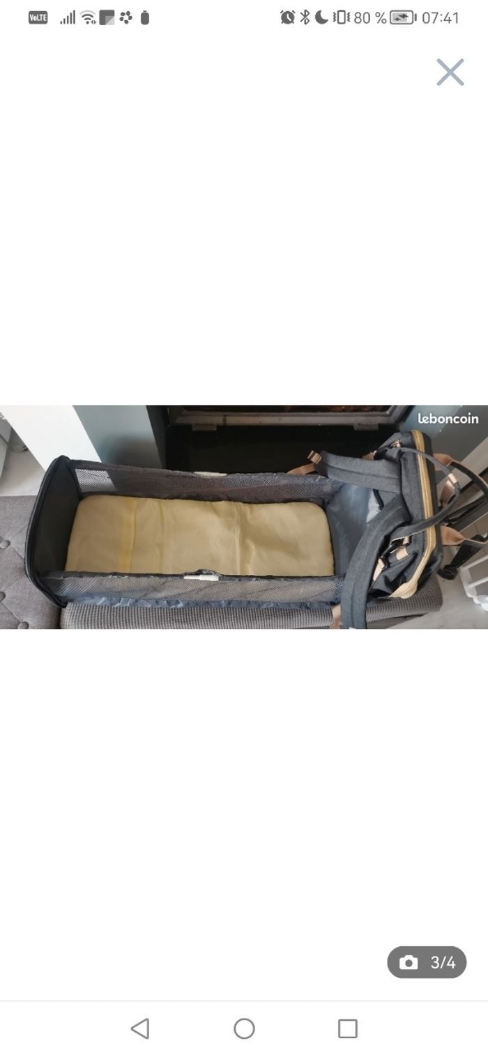 Sac à langer 3 en 1 : lit bébé table à langer sac à dos