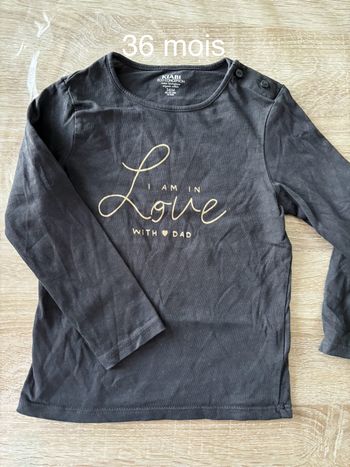 Tee shirt love dad KIABI t.36m