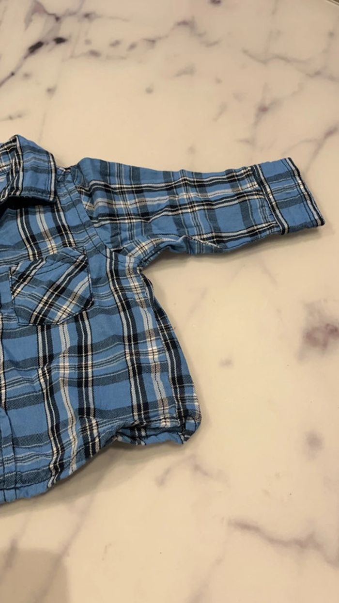 Chemise à carreaux bleue - photo numéro 2