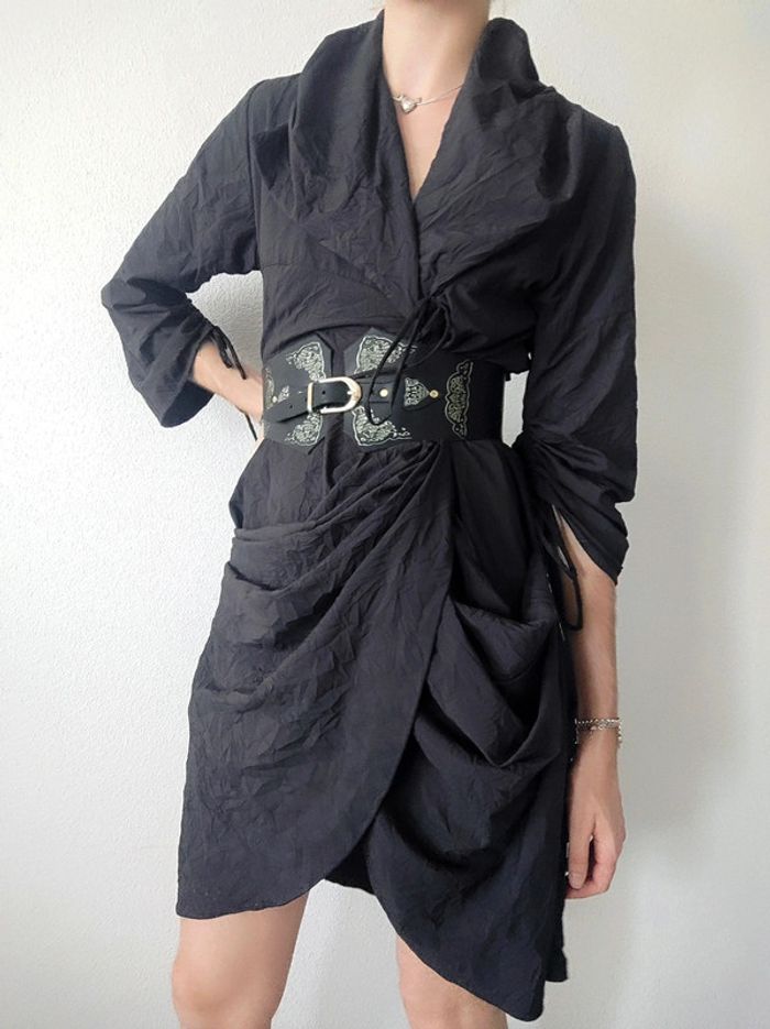 Robe pirate veste portefeuille noir vintage / Equalence Paris - 42/XL