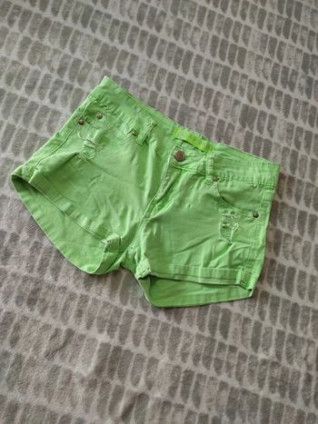 Short jeans court vert fluo ad'oro taille M 38