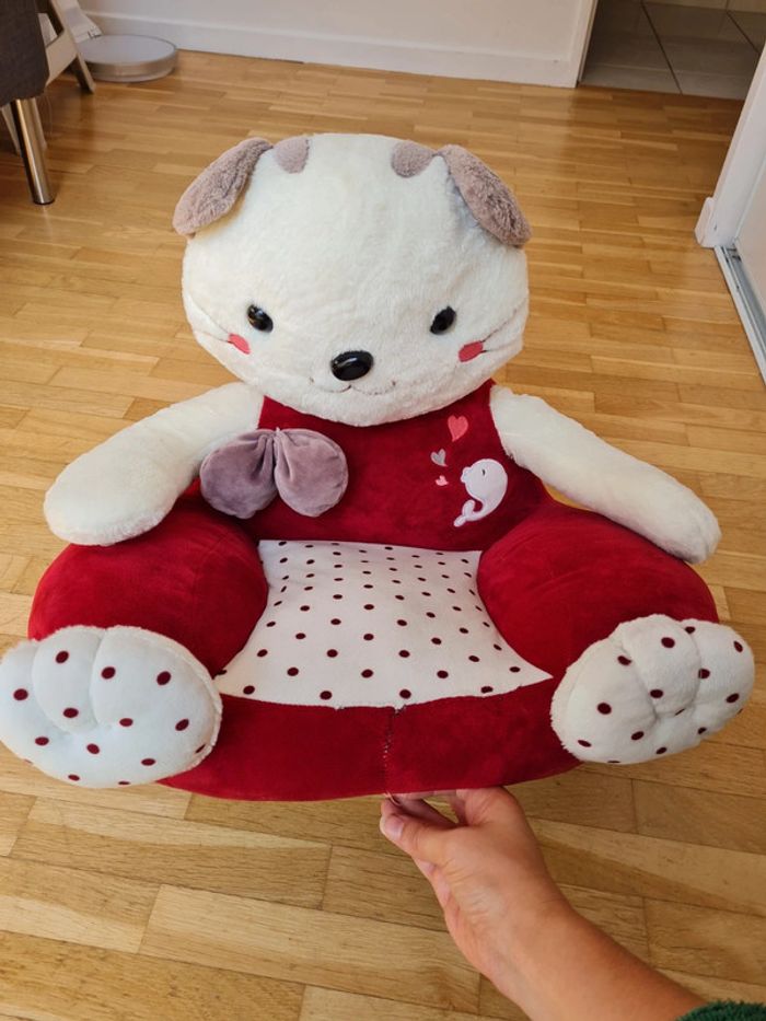 Pouf pelluche chat - photo numéro 2