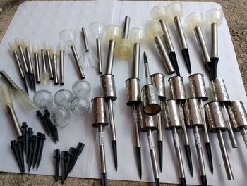 Différentes Borne solaire pour pièces