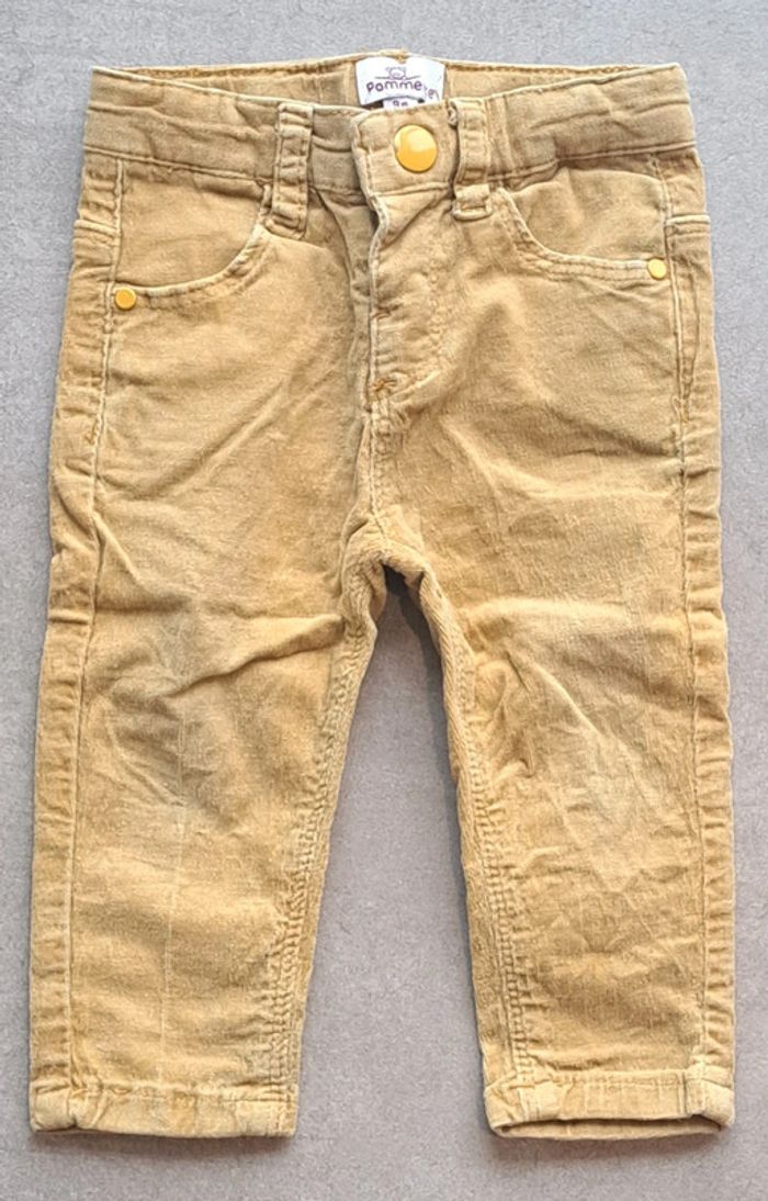 Pantalon velours moutarde 9 mois