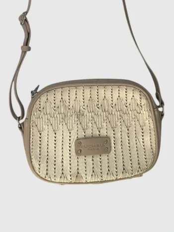 Fuchsia Paris beige purse sac à main