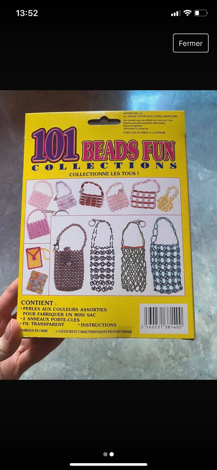 Création de mini sacs porte-clés perles enfants - photo numéro 2