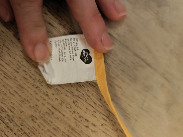 Bavoir tablier manches longues abeille PVC plastique fermeture lacets Mots d'enfants  DME - photo numéro 3