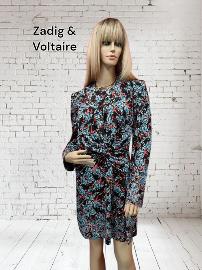 Zadig & Voltaire Robe Radar Thunder Strass Soie Noir * Taille L *