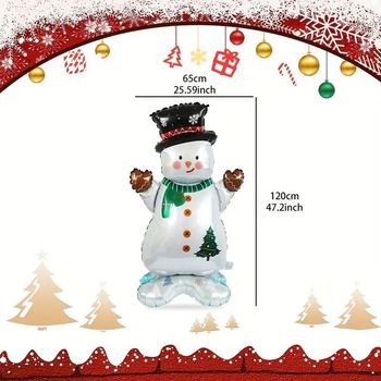 Un grand bonhomme de neige debout en écharpe de Noël