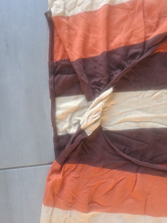 Top court effet boléro à rayures Anotah Taille 40 - photo numéro 6