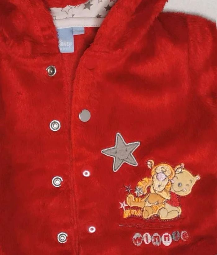 Ensemble Disney  👣 mixte  veste à  capuche rouge et pantalon chaud blanc,  1 mois/54cm - photo numéro 14