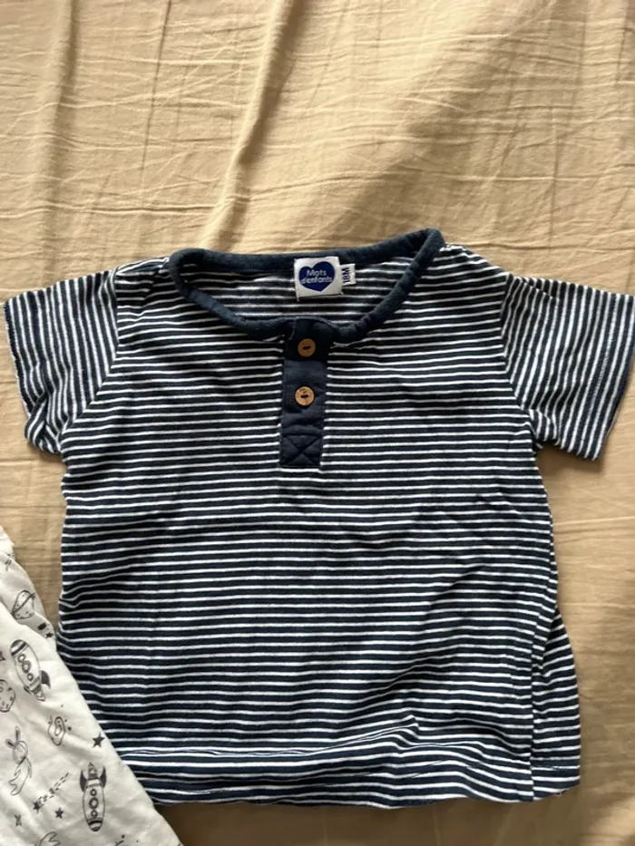 Lot de 2 t-shirt mots d’enfants - photo numéro 2