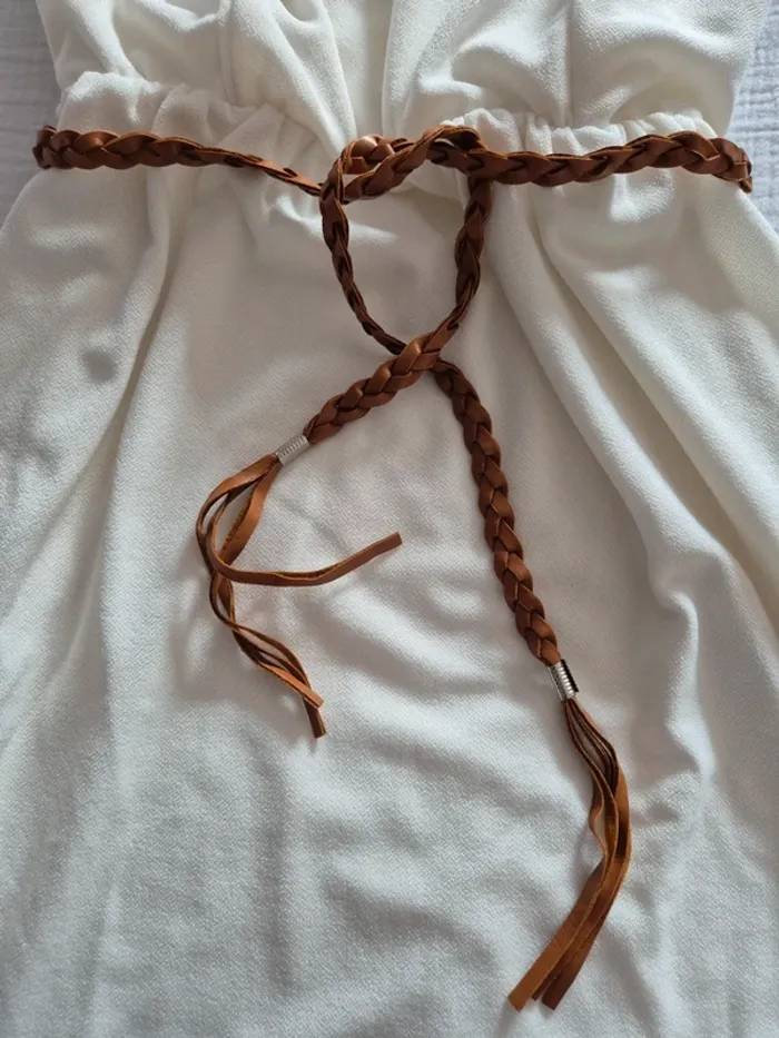 Robe d'été écrue avec jolie ceinture Inside Collection Taille L - photo numéro 11
