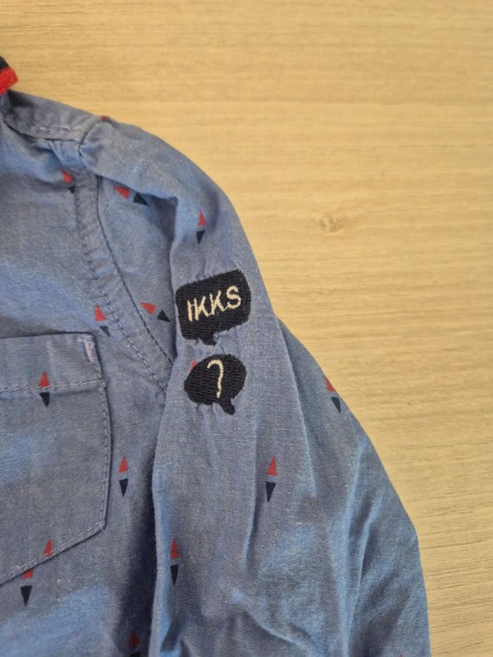 Chemise manches longues ikks 6 mois - photo numéro 4