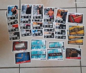 Lot 31 cartes slam attax evolution 2008