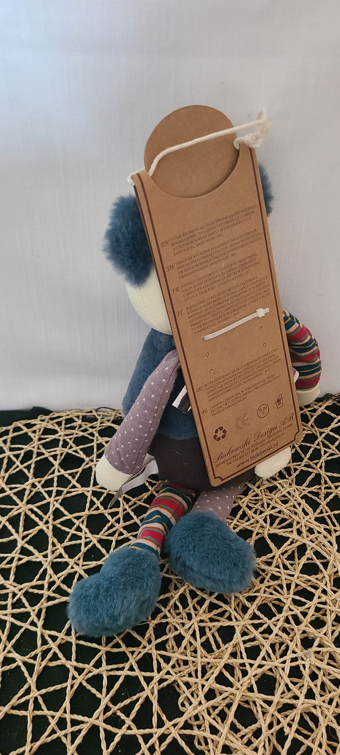 Doudou peluche ours adam bukowski. Grand modèle 38cm - photo numéro 3