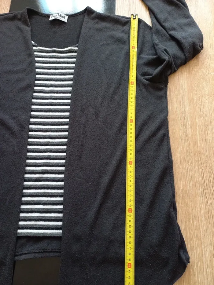 Pull femme noir et blanc T48 - photo numéro 11