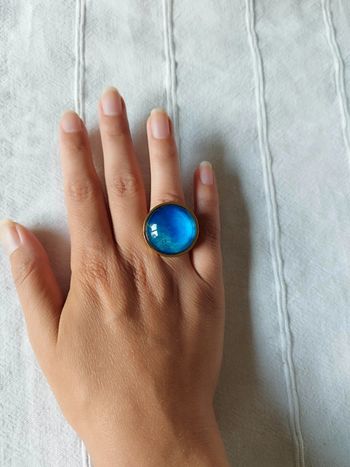 bague ajustable en acier inoxydable doré