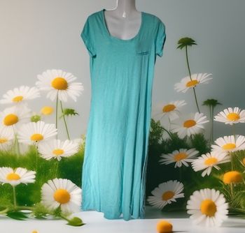 Superbe robe Lagune longue a manches courtes